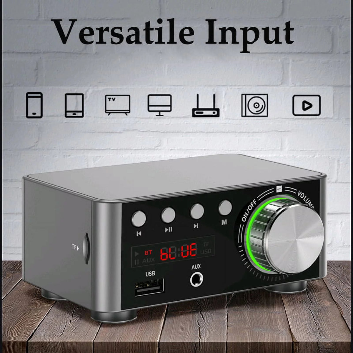 Black 100W Dual Channel Digital Amplifier B142732