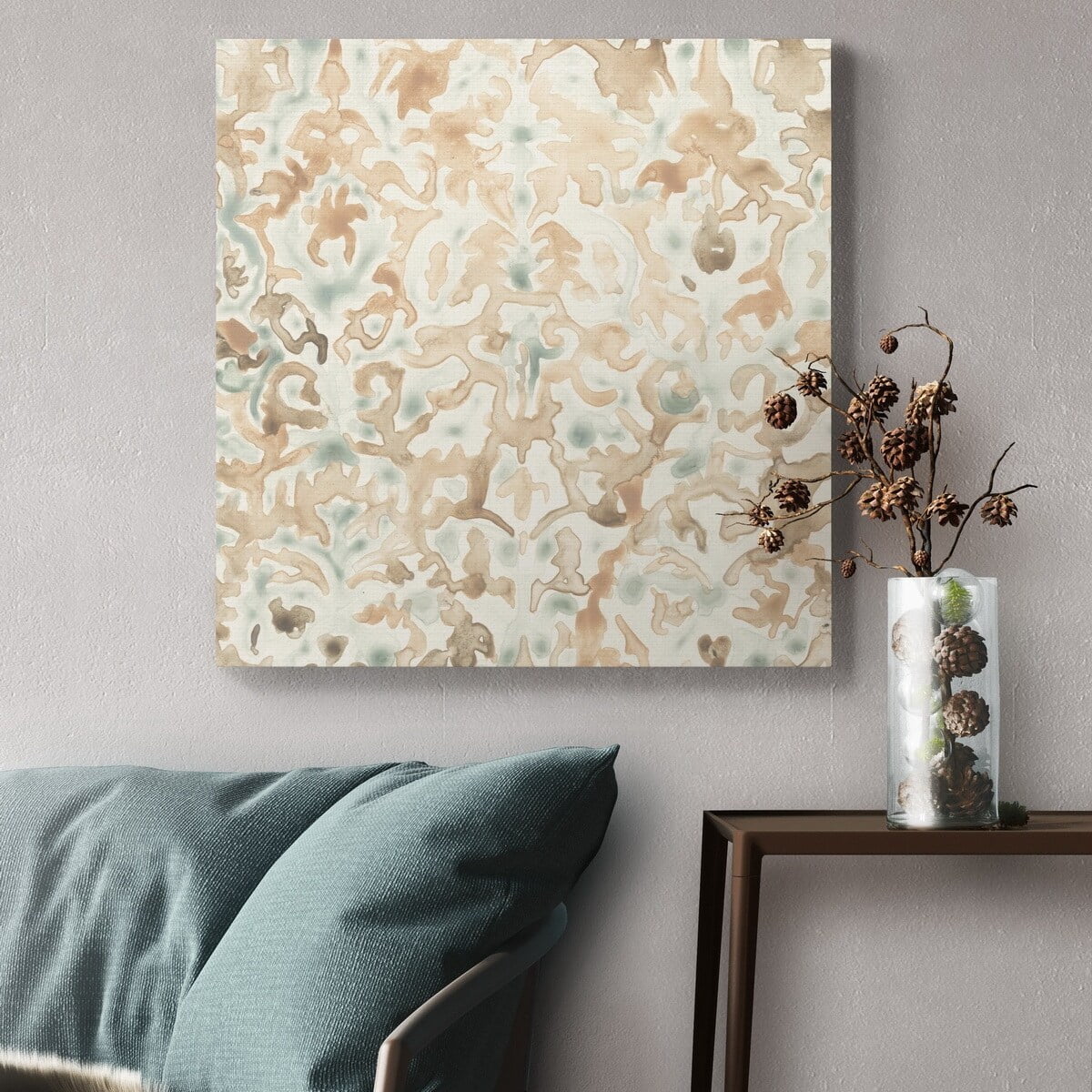Terracotta Garden Tile II Gallery Wrapped Canvas 10x10 T300