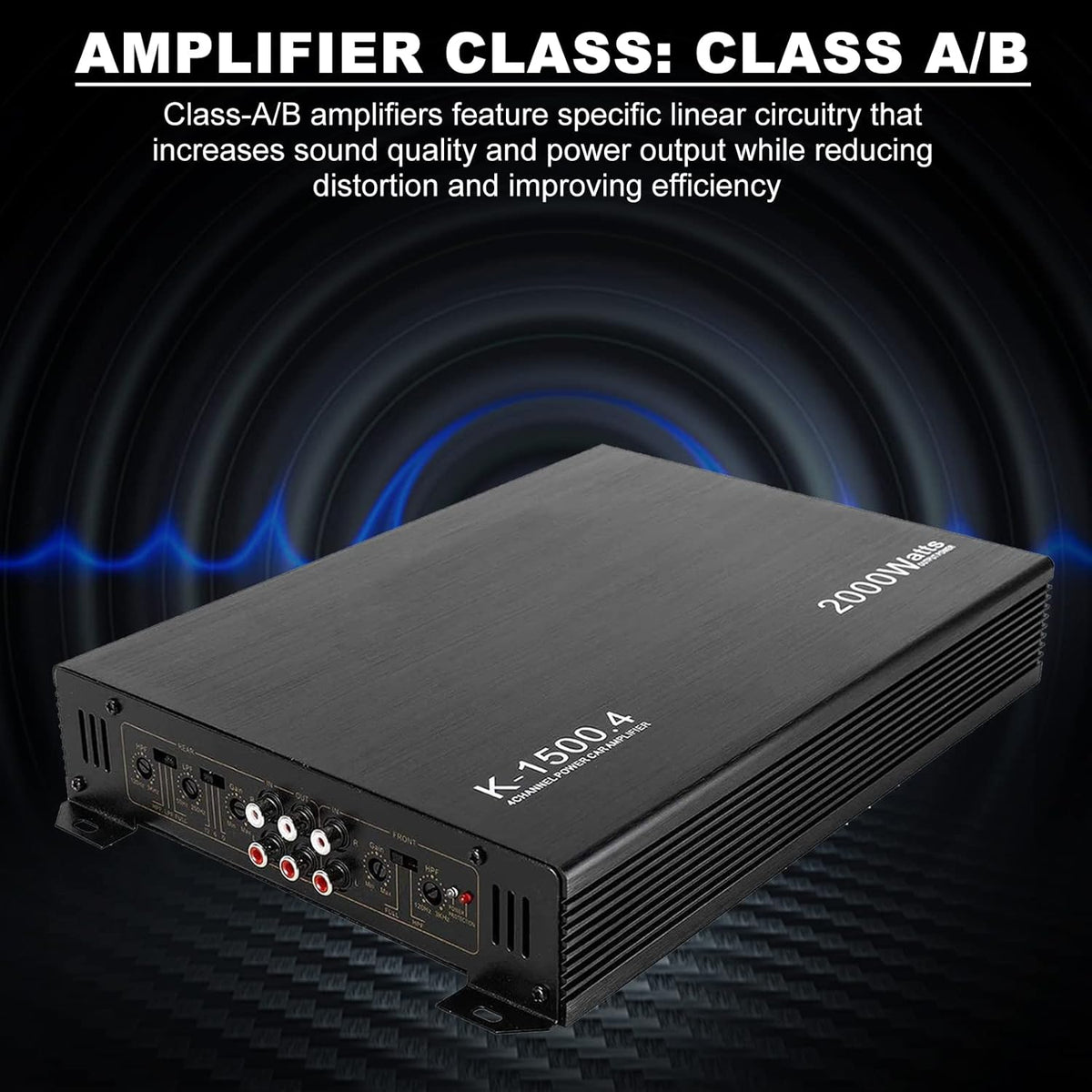 2000W 4 Channel Car Amplifier Pack of 2 Q222779
