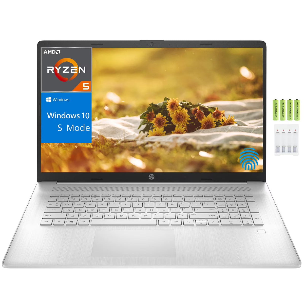 17.3" 1920 x 1080 Full HD Business Laptop Computer, 6 Core AMD Ryzen 5 5500U, 32GB RAM, 1TB PCIe SSD, Fingerprint, Numeric Keypad, Wi-Fi 5, Bluetooth 4.2, Windows 10 Home (S Mode) A984641