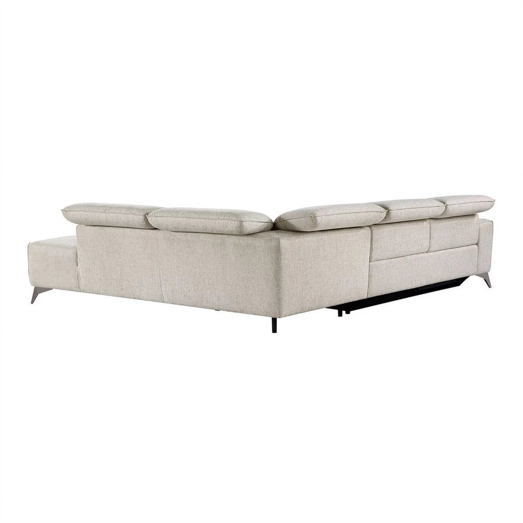 Sand Chenille 2pc Power Sectional with Right Chaise Y195851