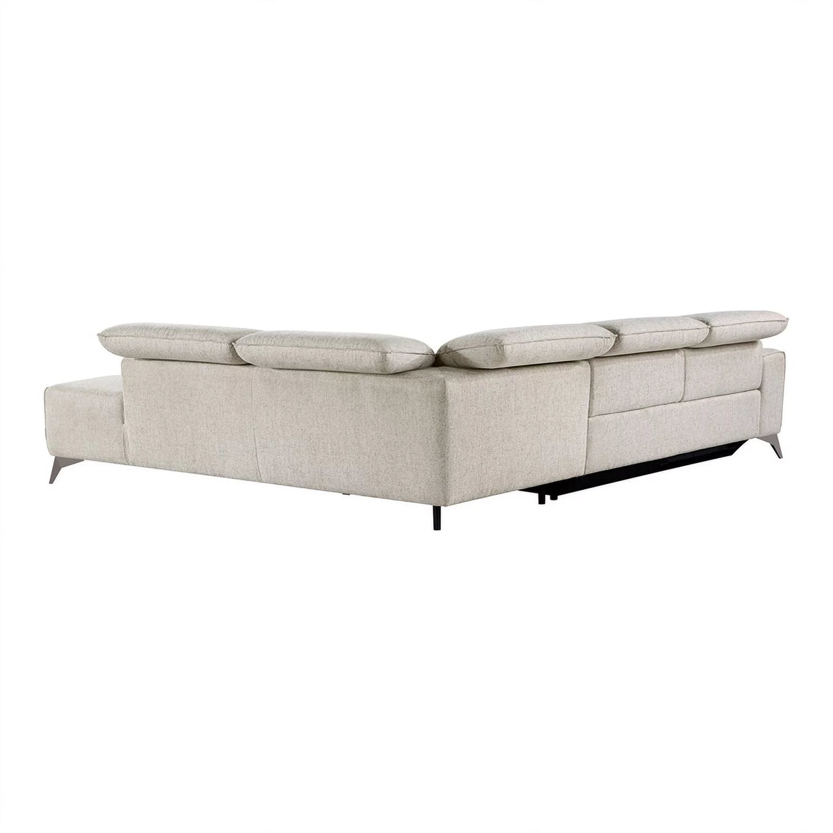 Sand Chenille 2pc Power Sectional with Right Chaise Y195851