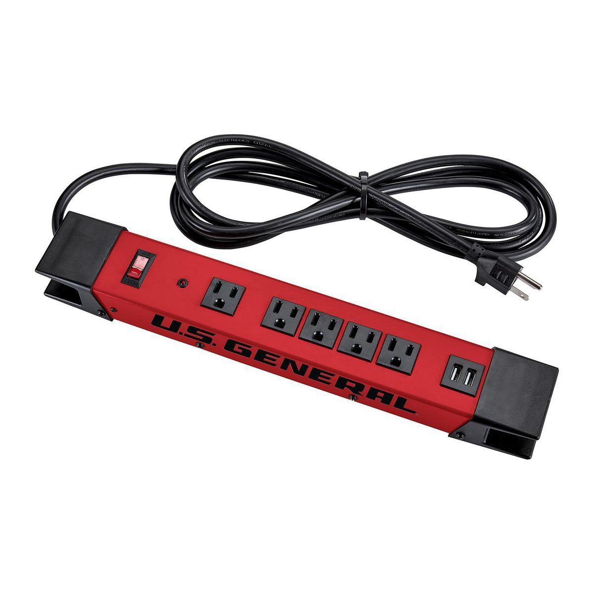 5-Outlet Magnetic Power Strip with 2 USB Ports M45314