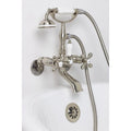 Satin Nickel 2-Handle Wall Mount Bathtub Faucet W1486