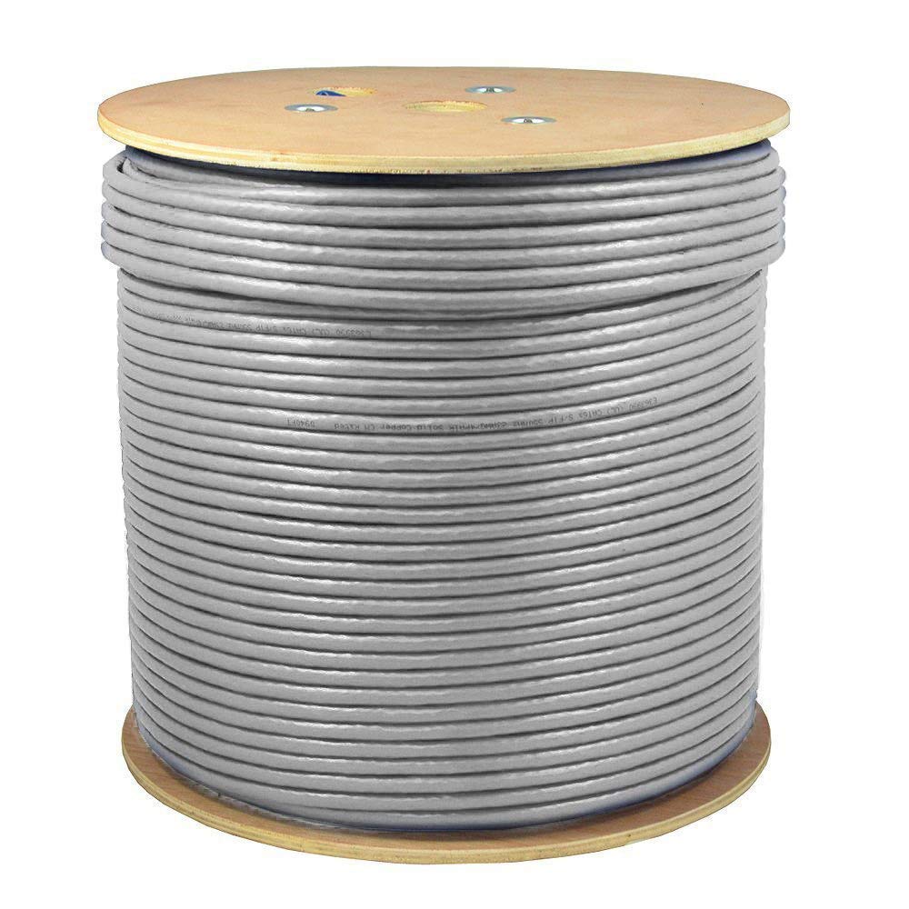1000ft CAT6A S/FTP Bare Copper Solid 23AWG Ethernet Wire D302343