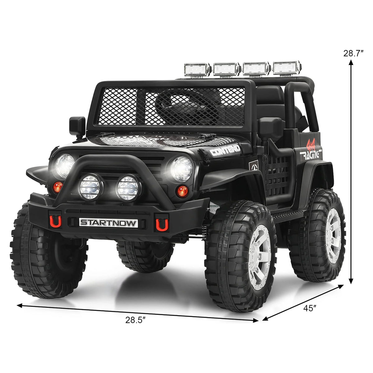 12V Kids Ride On Truck Electric Car with Lights&Music Red S207427