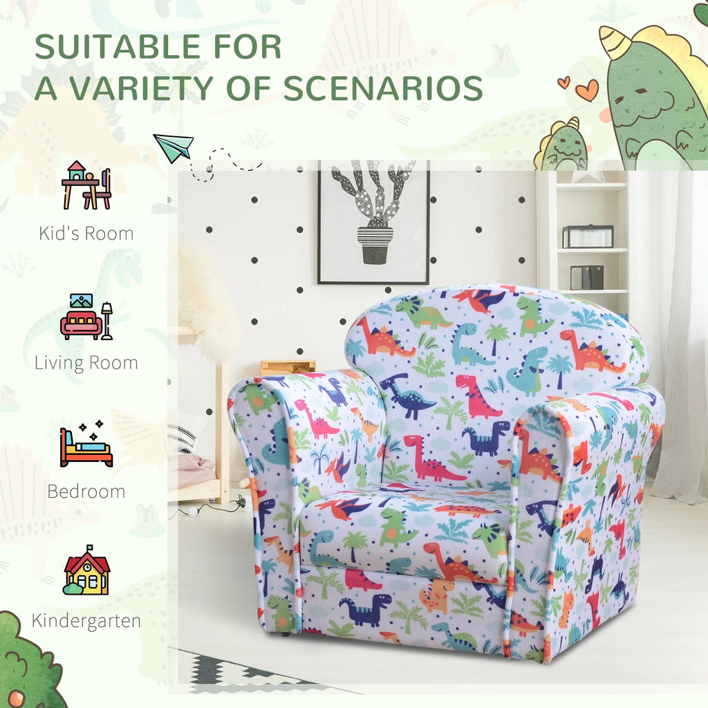 Kid's Sofa Armchair with Dinosaur Design X1523