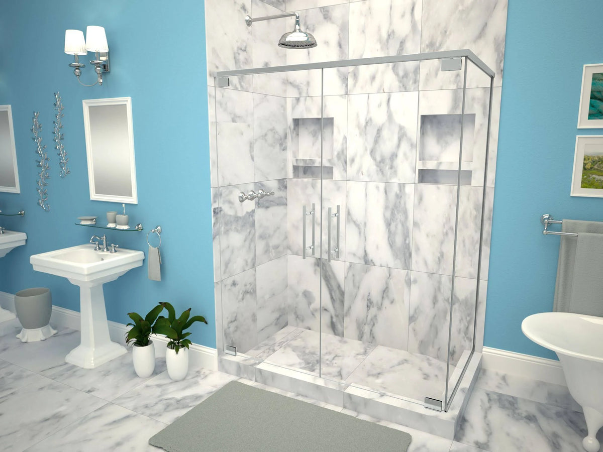 48x22 x 34x22 Double Threshold Shower Base with Drain T2254