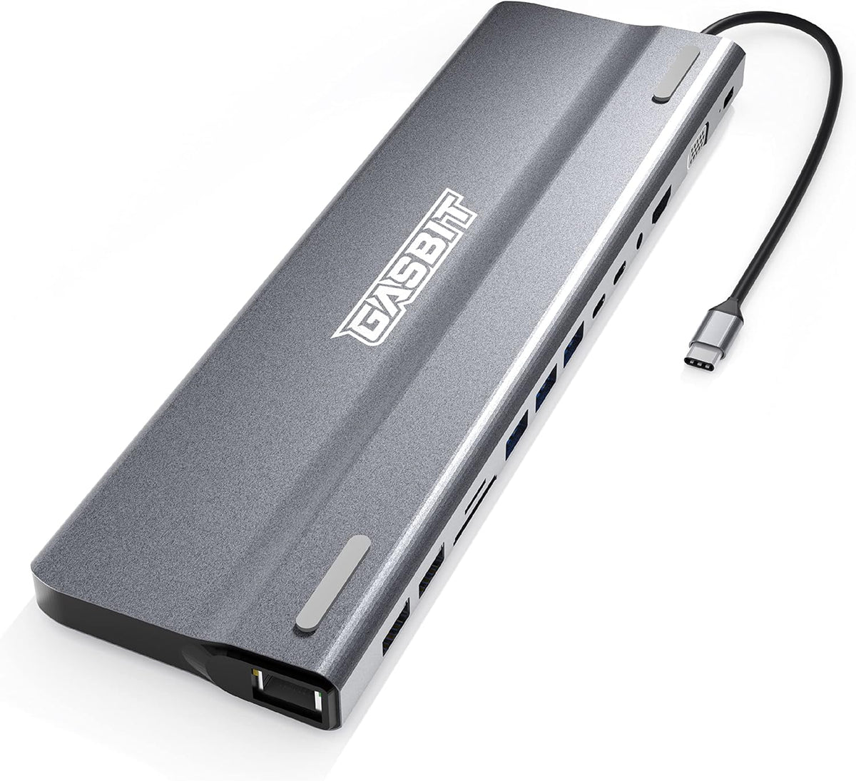 14-in-1 USB C Hub Multiport Adapter with HDMI, VGA, SD Card Reader, Ethernet, USB 3.0, USB-C PD & Audio Jack, Pack of 2 C79515