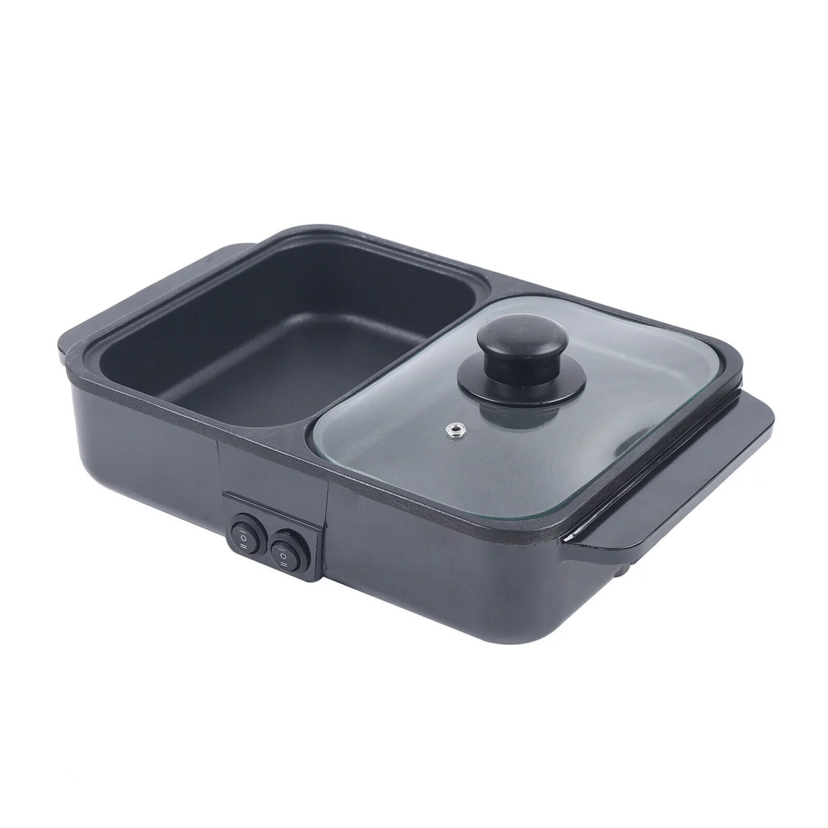 2 In 1 Electric Barbecue Grill Hot Pot Non-Stick Pan V319