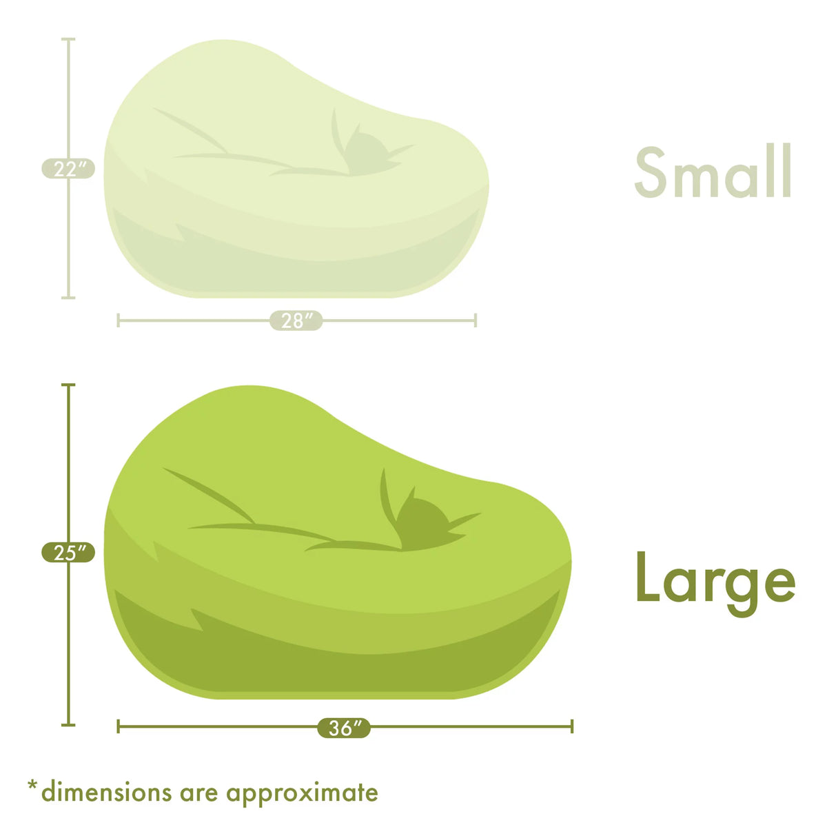 Vertical Stripe Large Classic Bean Bag Chair Q318375