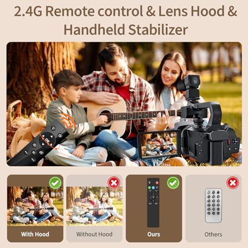 6K 64MP IR Night Vision Digital Camera with 18X Digital Zoom 4.0" Touch Screen WiFi and 64G SD Card D2386