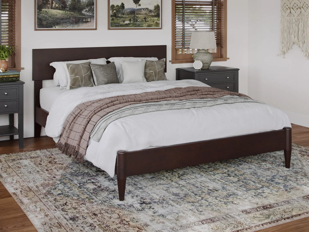 Solid Wood Low Profile Platform Bed V546