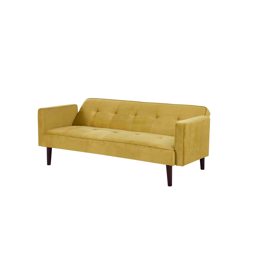 Black Tufted Velvet Sofa Bed F869848