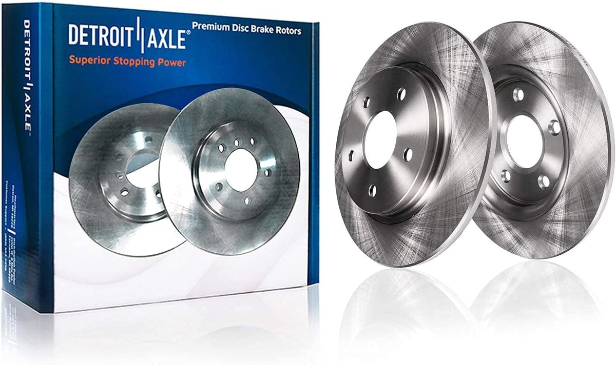 12 Rear Disc Rotors + Ceramic Brake Pads 4pc Set W6807