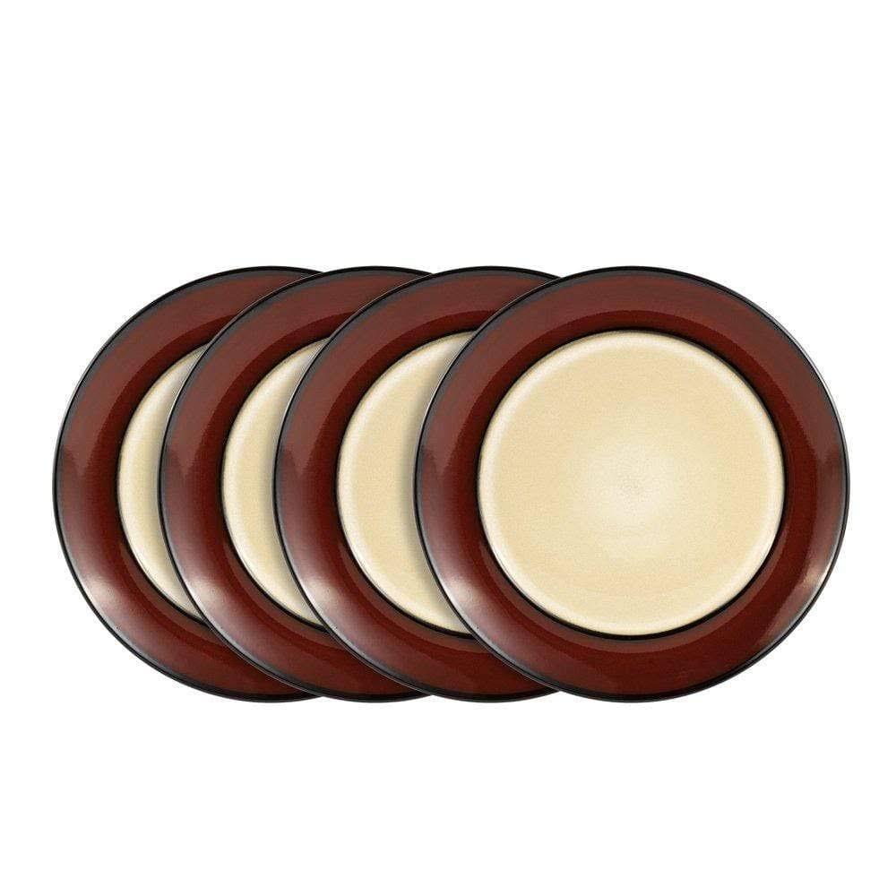 Red Round Dinner Plates Set of 4 E89392