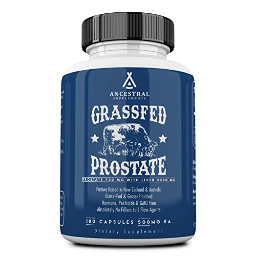 Grass Fed Beef Prostate Supplements with Liver, 3000mg, 180 Capsules T23585