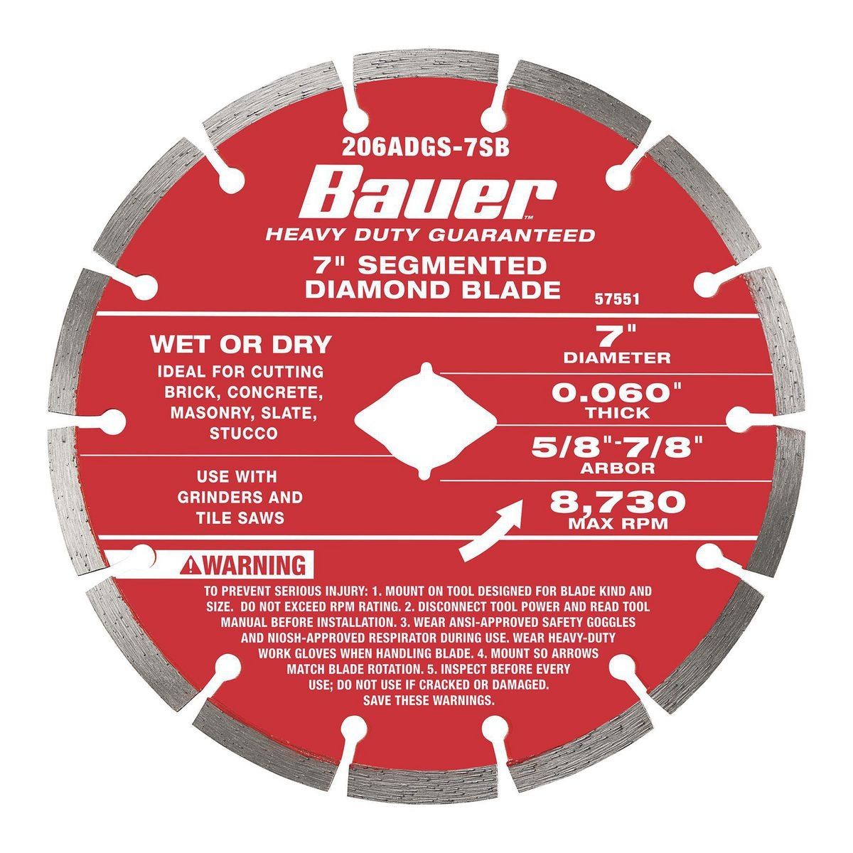 7 in. Segmented Diamond Blade O41965