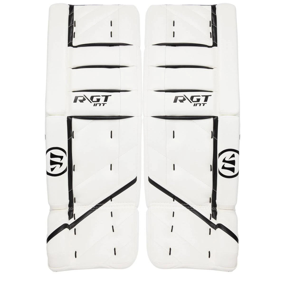 White/Black Intermediate Goalie Leg Pads U88460