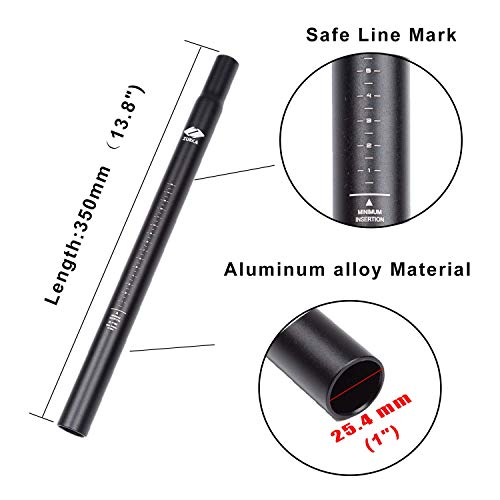 25.4/27.2/28.6 x350 mm Aluminum Alloy Bicycle Seat Post U318