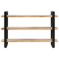 Sideboard with 3 Shelves Rough Mango Wood F44235