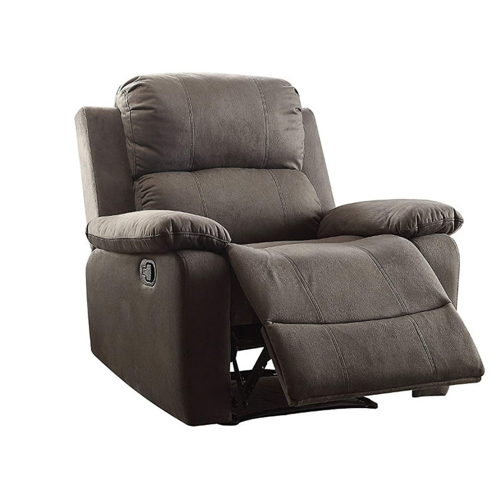Upholstered Recliner with Cushioned Armrests Charcoal Gray N90393