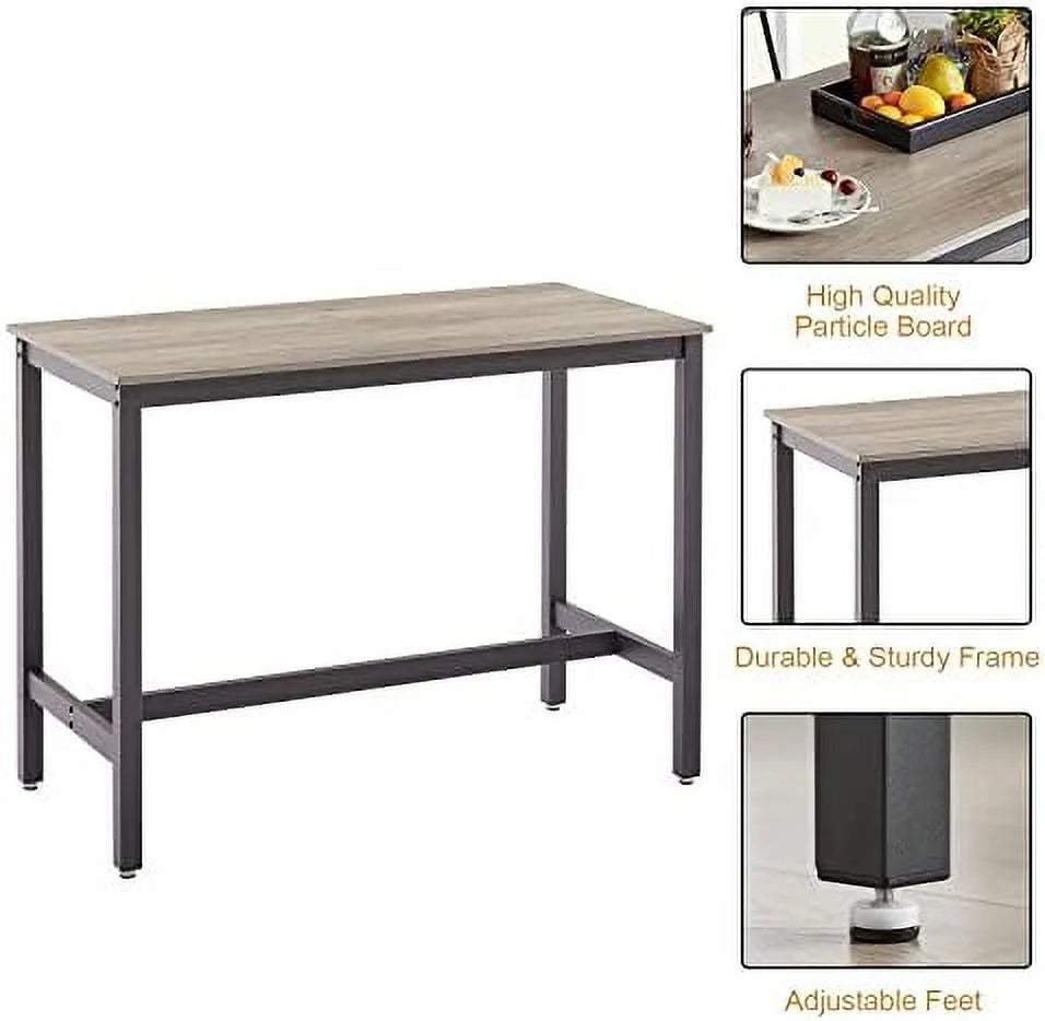 3-Piece Round Bistro Pub Dining Table and Chairs Set U242804