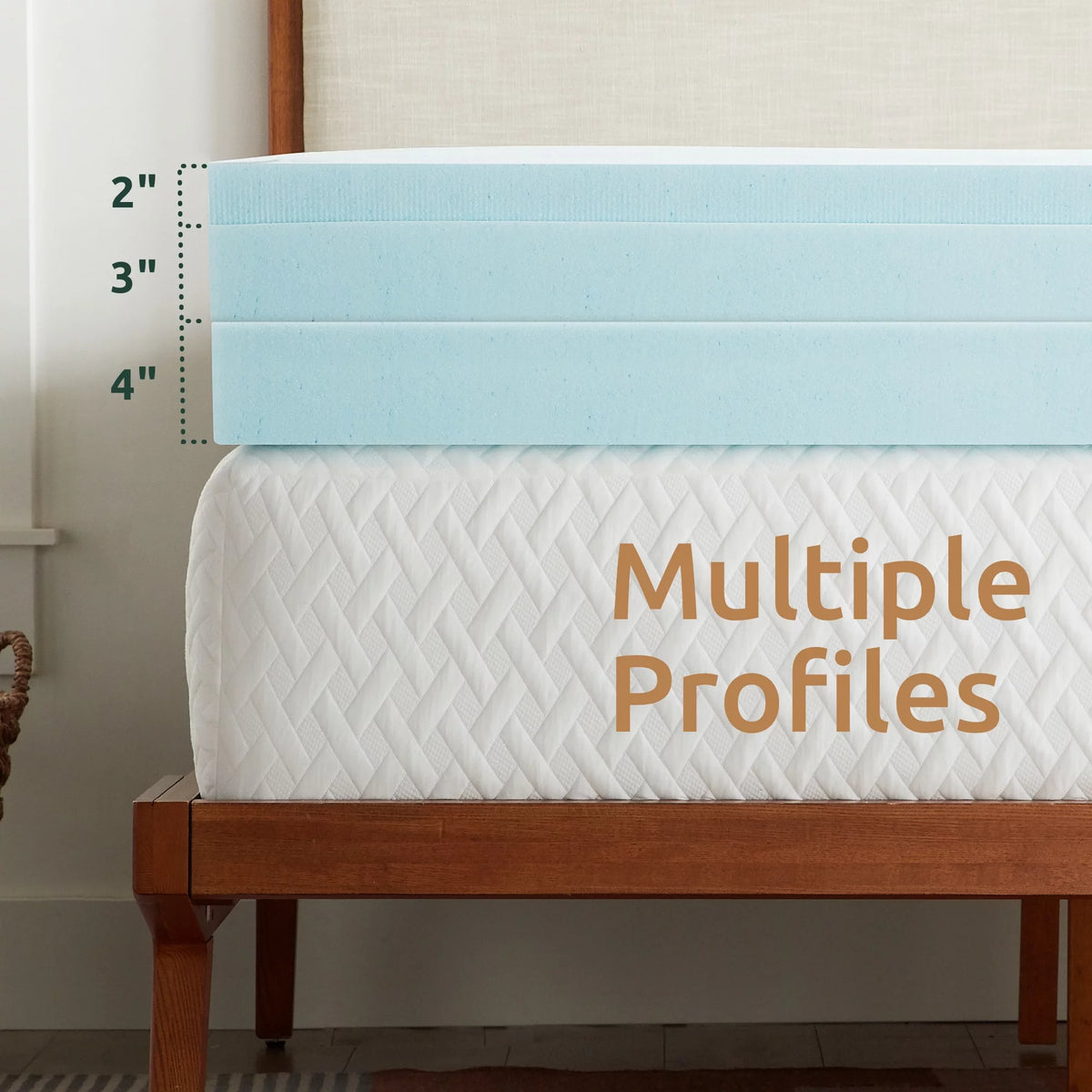 3" Gel Infused Memory Foam Mattress Topper, Queen G185