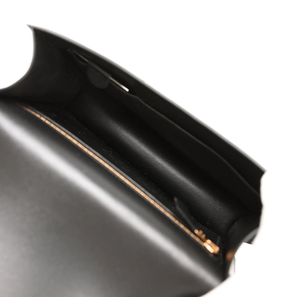 Black Chevre Leather Bag E8411