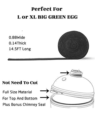 Black High Temp Grill Gasket Felt 14ft Q364