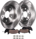12 Rear Disc Rotors + Ceramic Brake Pads 4pc Set W6807