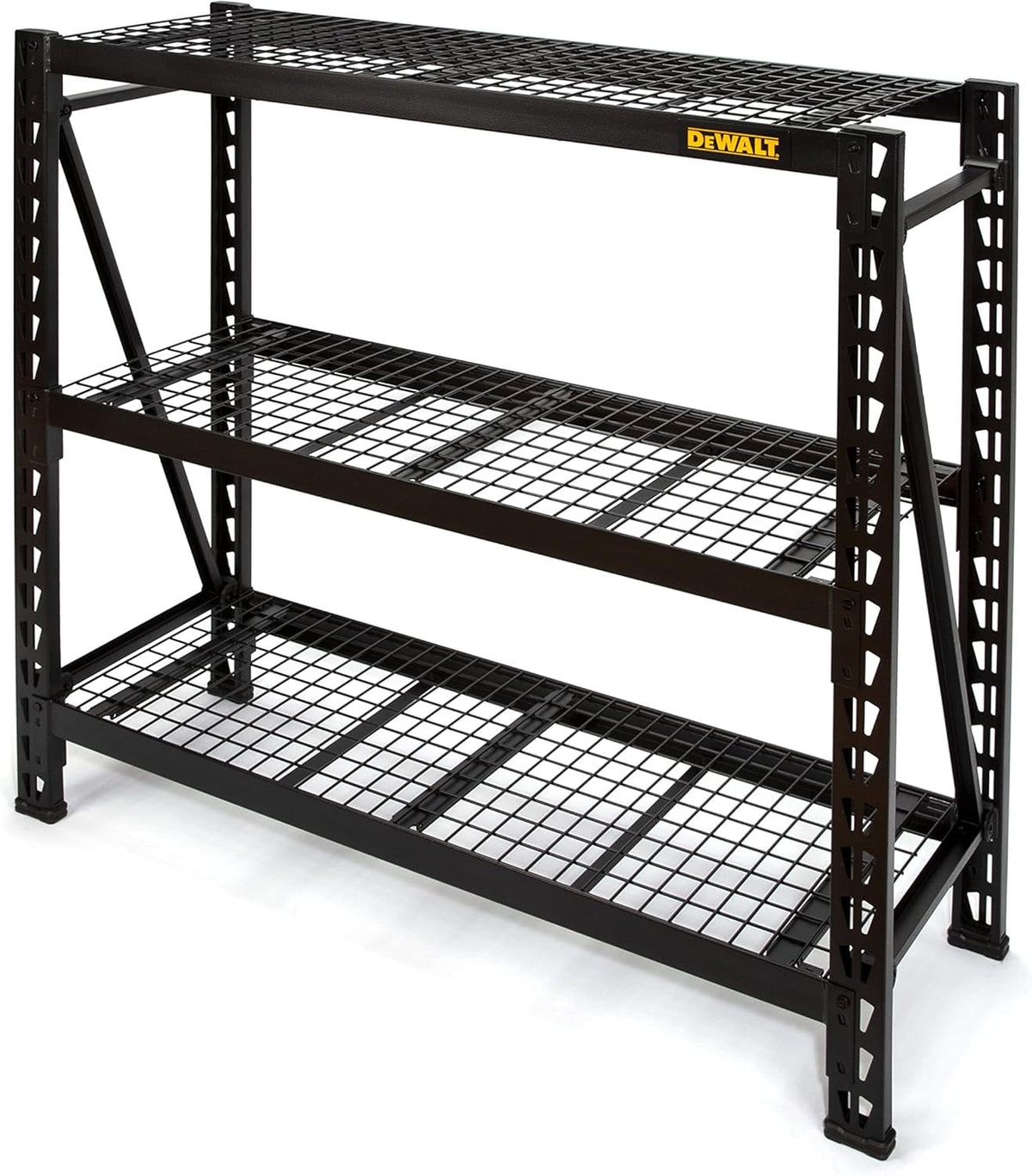 4-Foot Tall 3 Shelf Steel Wire Deck Storage Rack V122