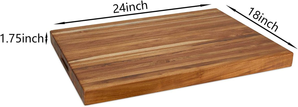Extra-Large Teak Cutting Board with Hand Grip J725392