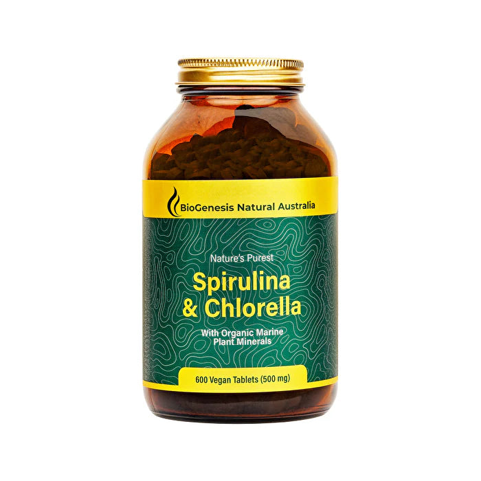 Spirulina & Chlorella with Organic Marine Plant Minerals 500mg 600t P554
