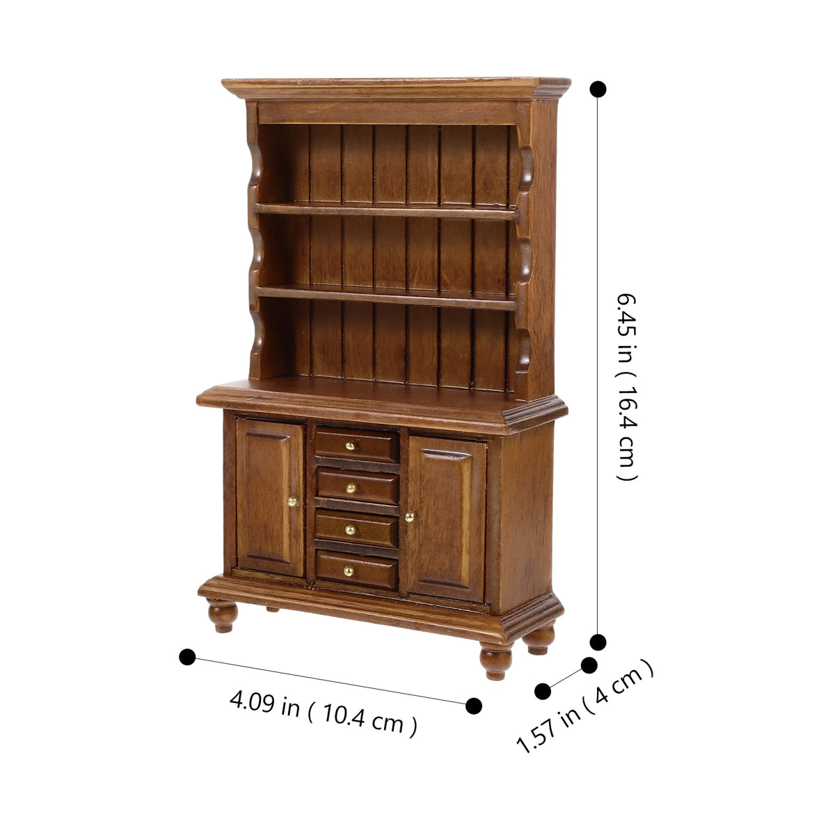 Walnut Color Wooden Doll House Bookcase N379111
