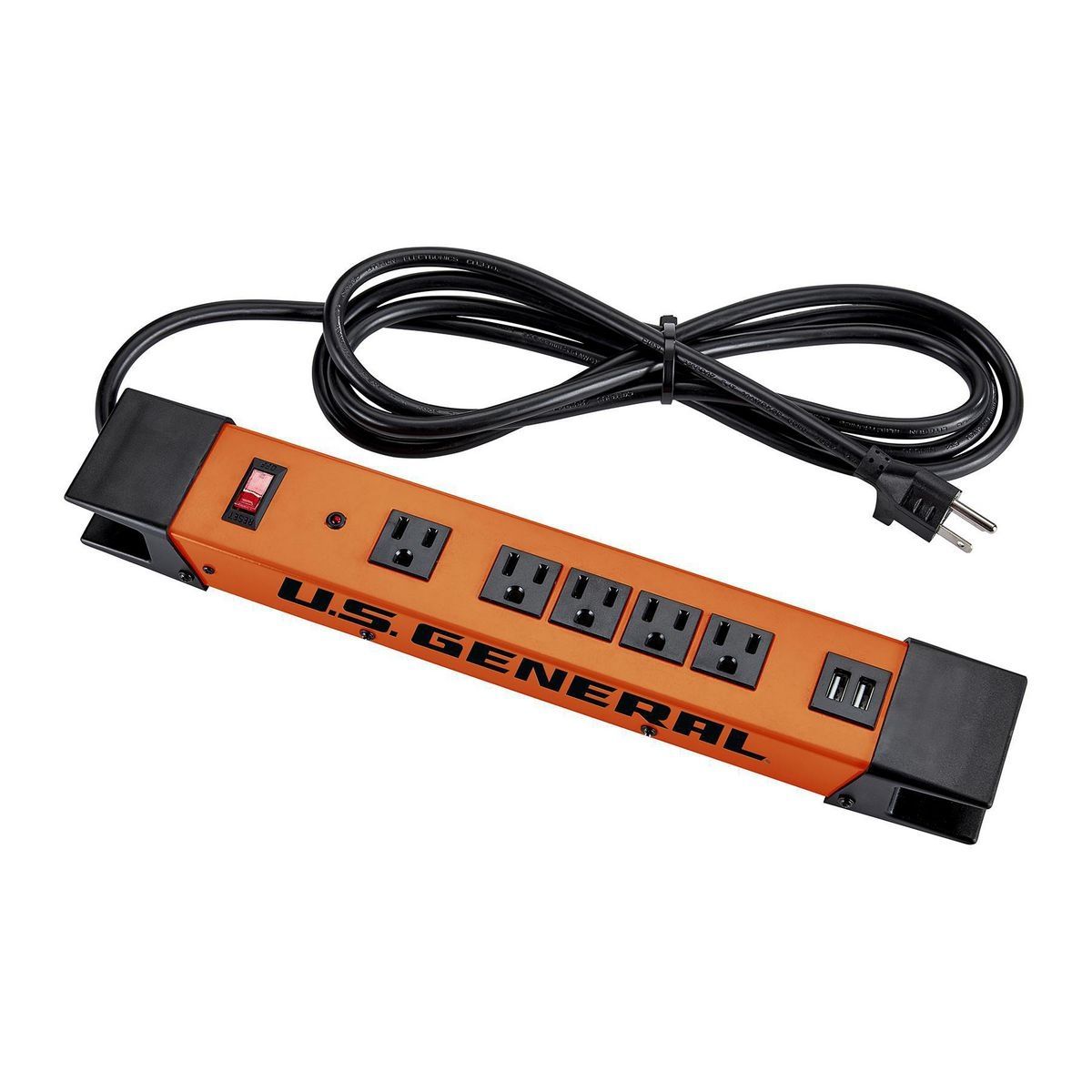 5-Outlet Magnetic Power Strip with 2 USB Ports M45314