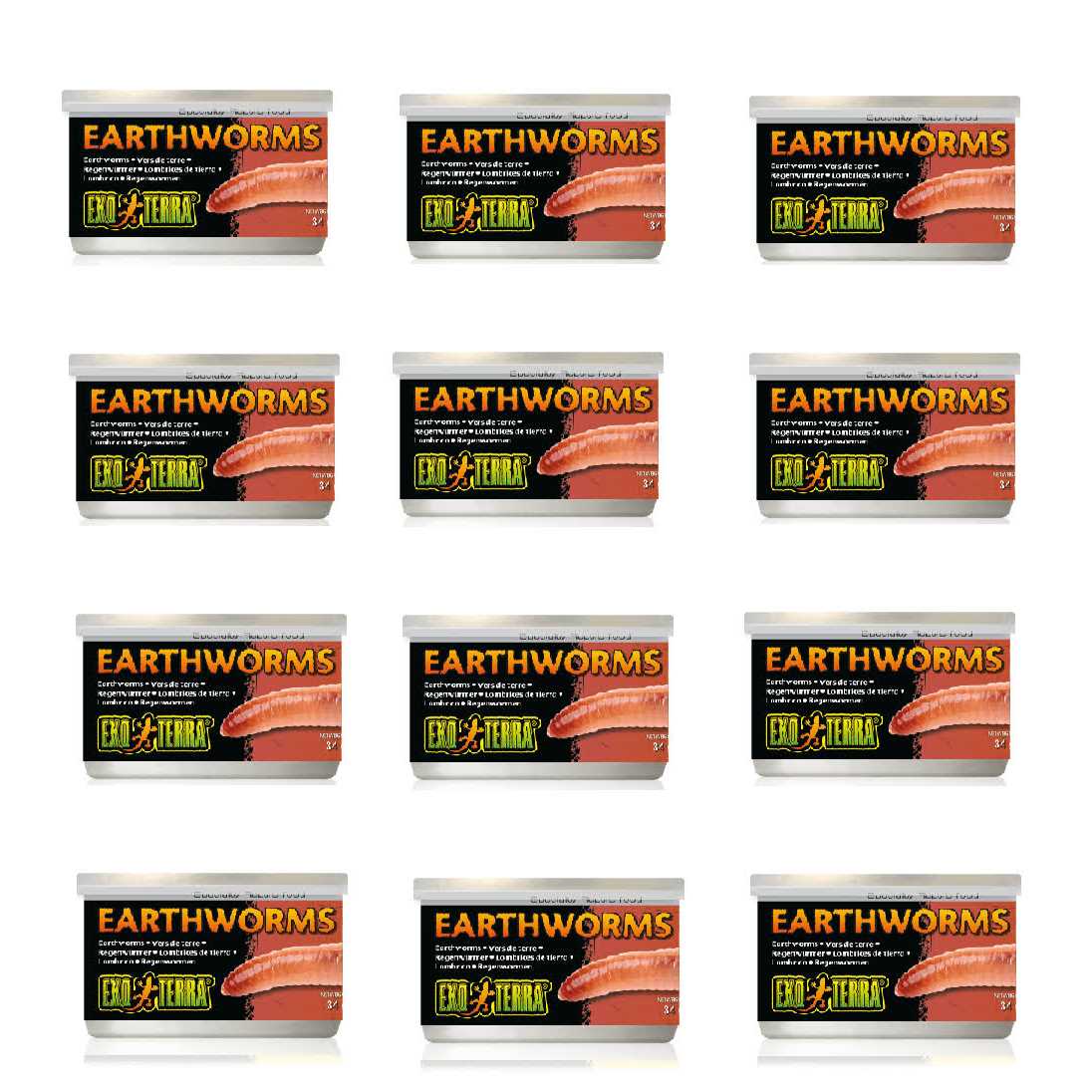 Canned Earthworms Reptile Food P8557