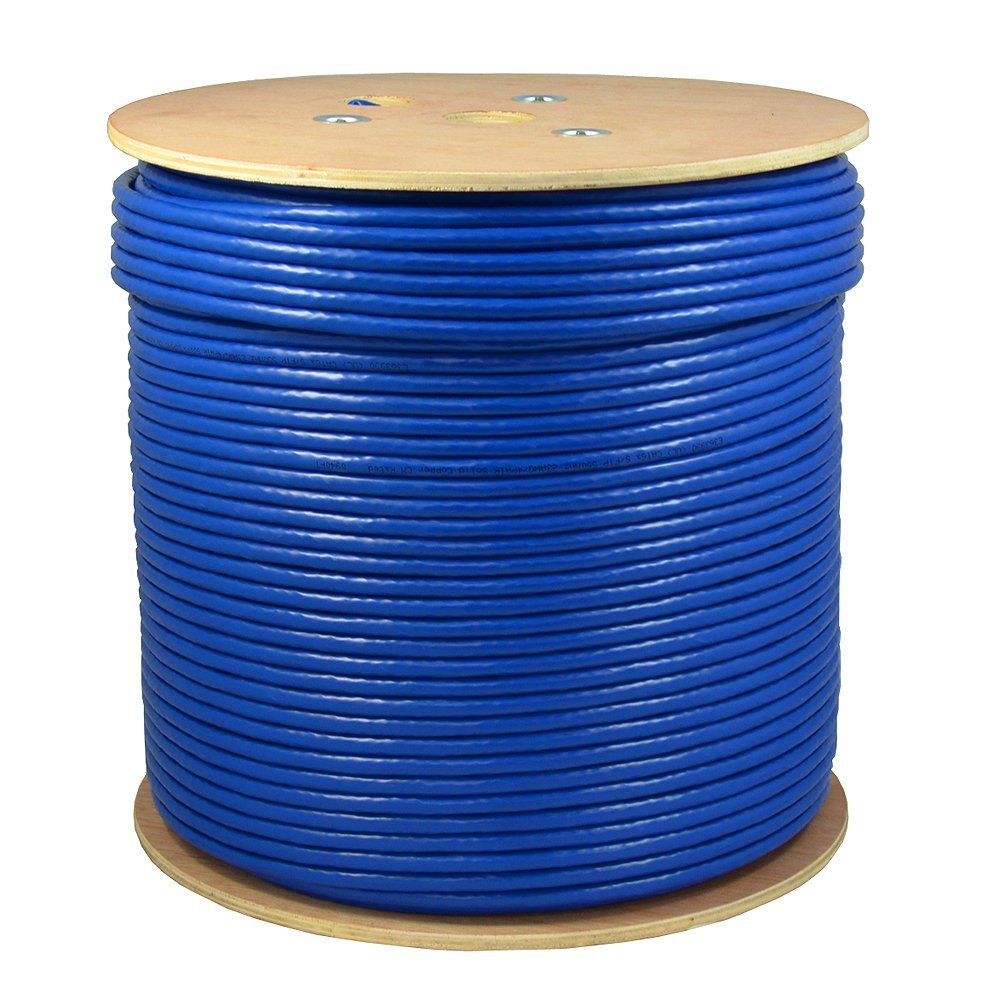 1000ft CAT6A S/FTP Bare Copper Solid 23AWG Ethernet Wire D302343