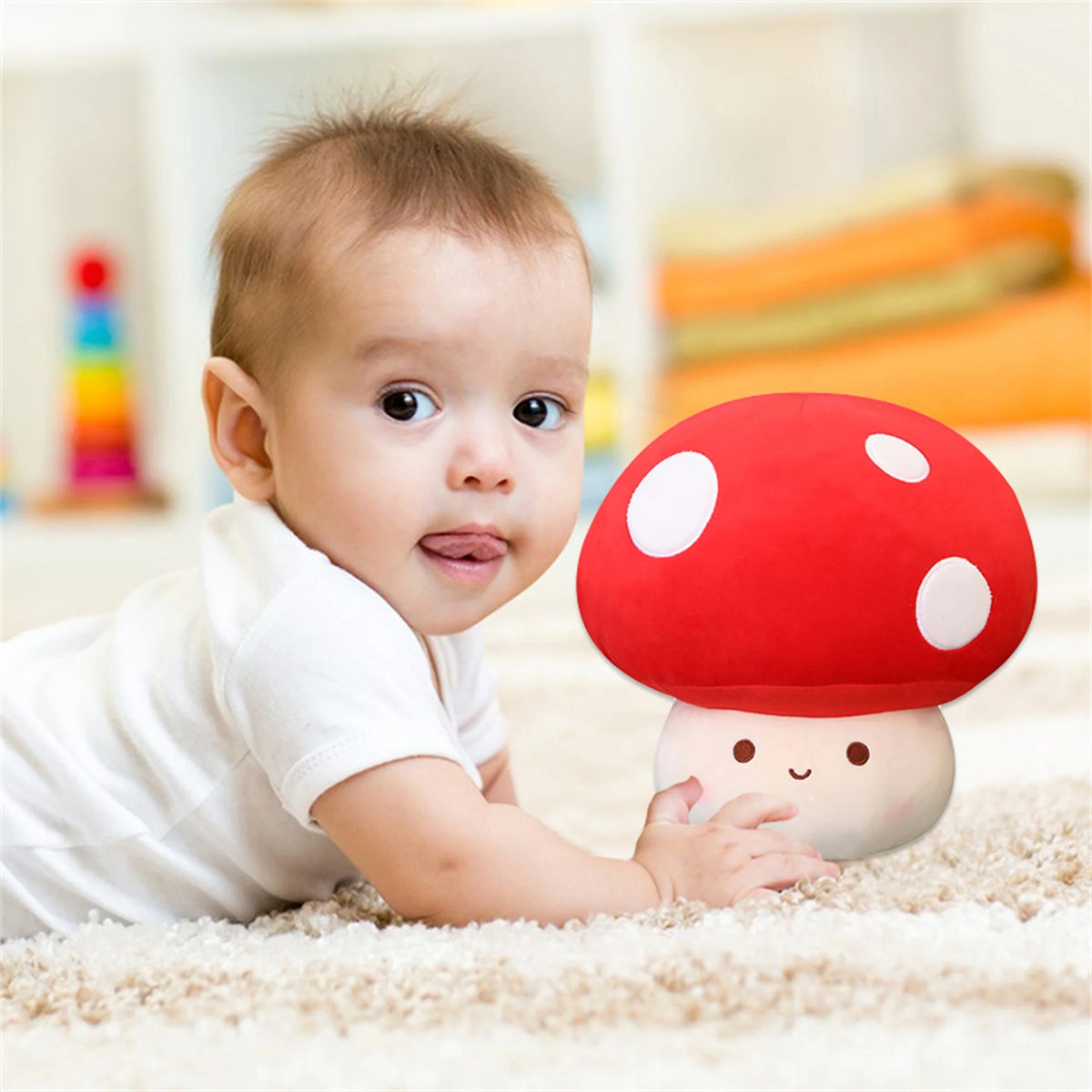 Mushroom Shaped Plush Toy Stuffed Doll R3294