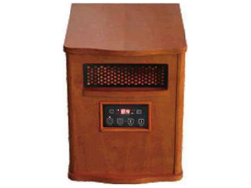 Quartz Heater with Remote, Compact, Oak Finish E50485