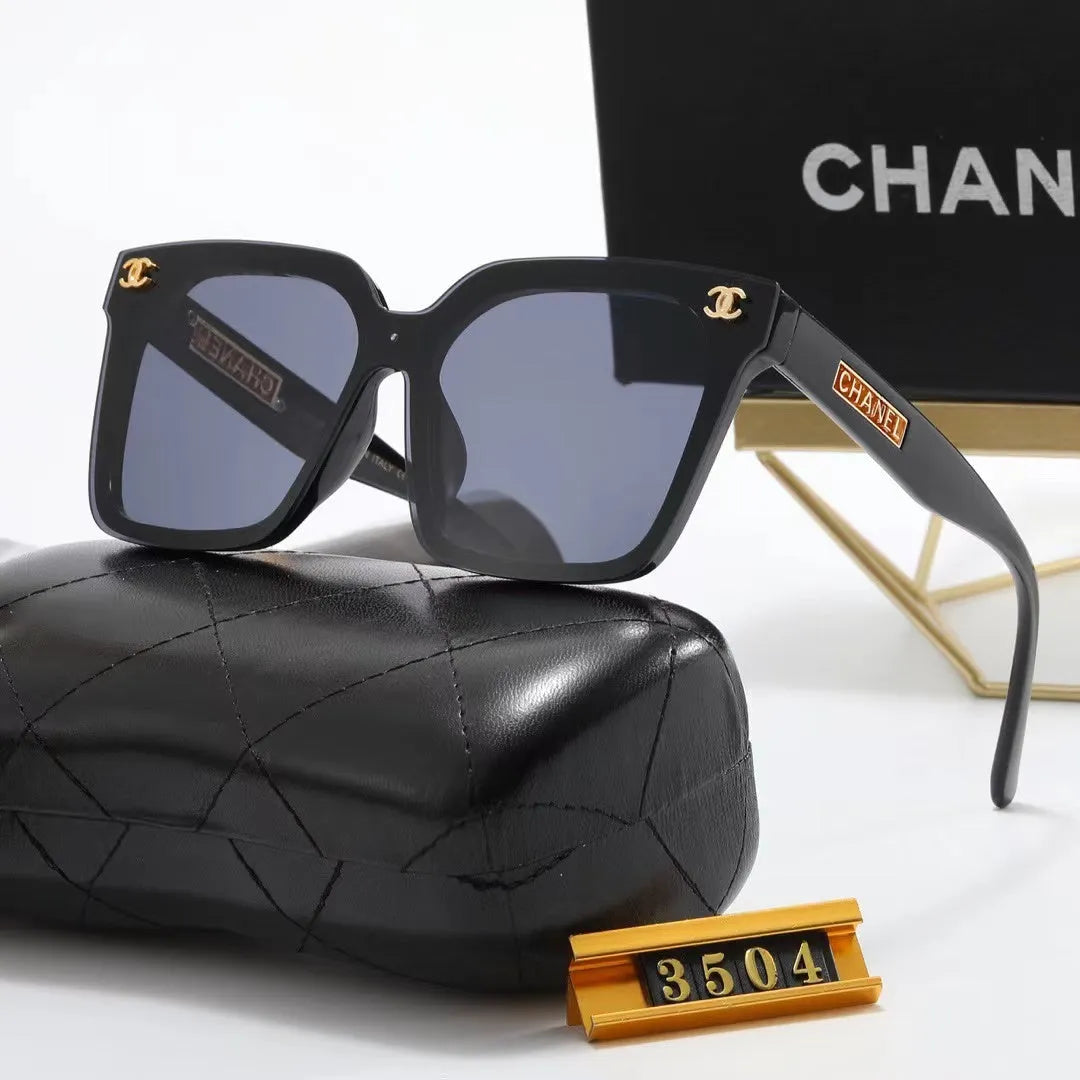 Double C Square Letter Printing Polarized Sunglasses T83378