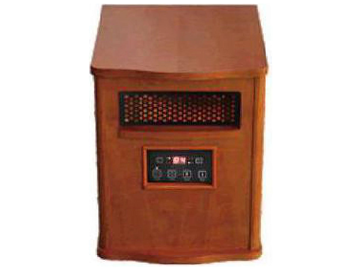 Quartz Heater with Remote, Compact, Oak Finish E50485