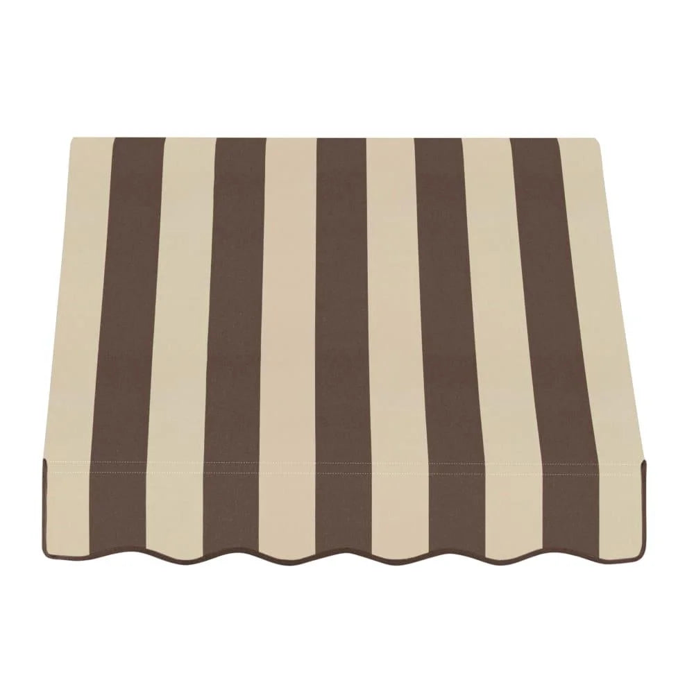 Brown/Tan Stripe Acrylic Fixed Awning N41673