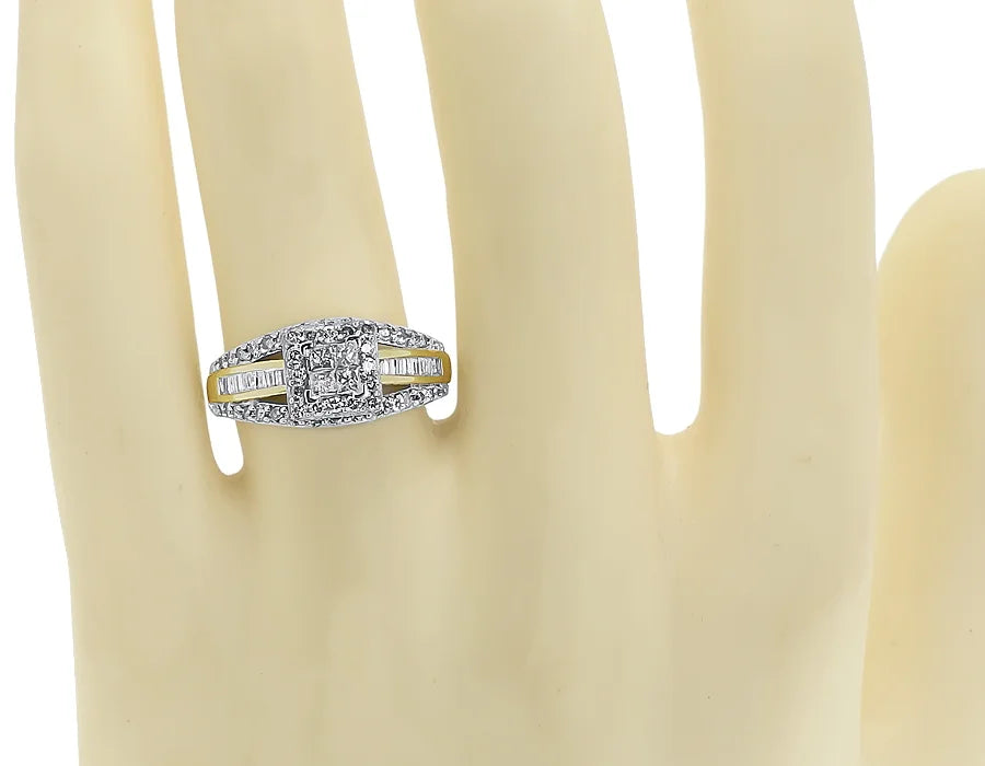 10k Yellow Gold Princess Diamond Engagement Ring Q2111