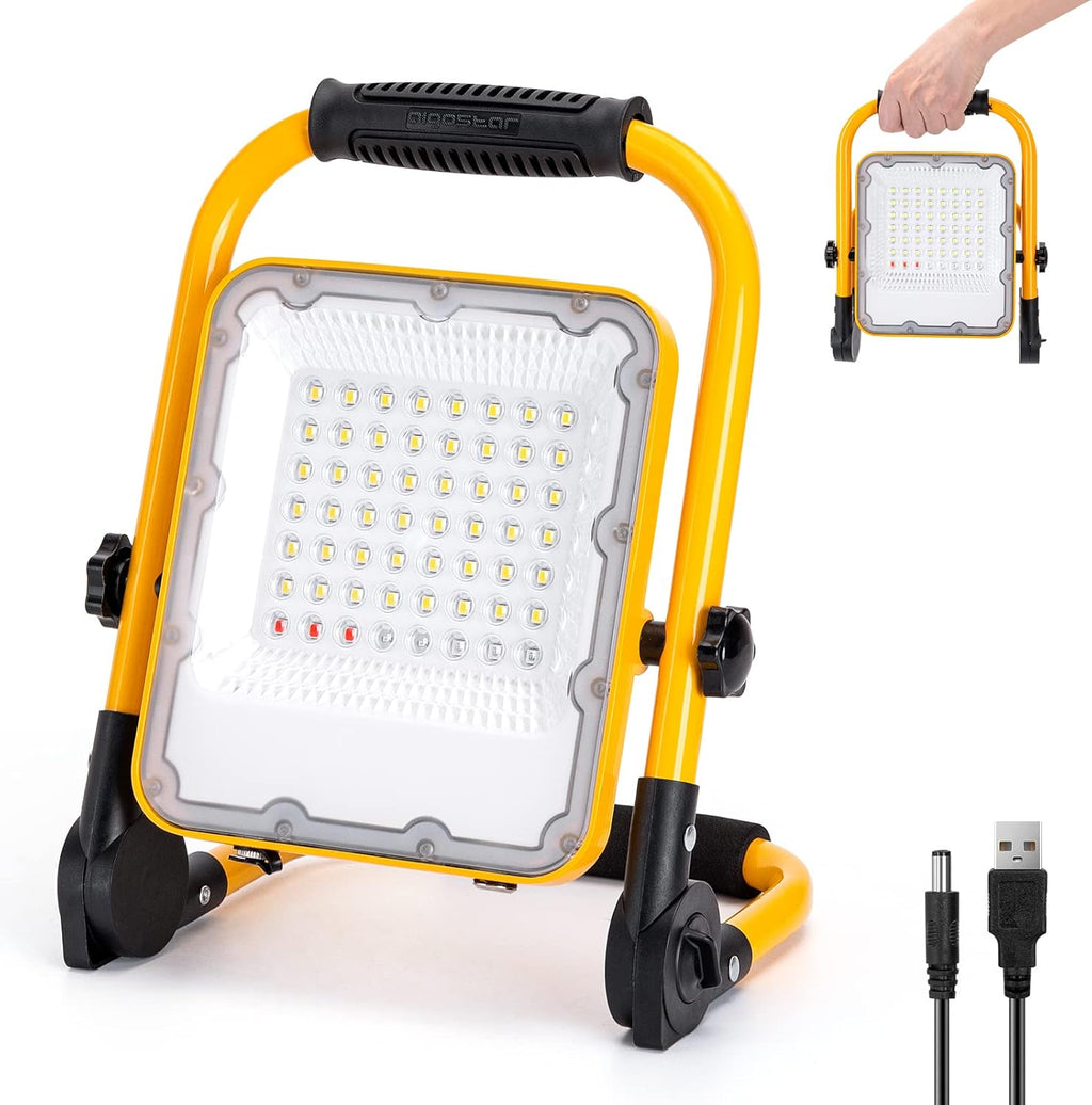 3000LM 360° Rotation IP65 Waterproof 30W Portable Work Light with Stand Pack of 2 Q99158