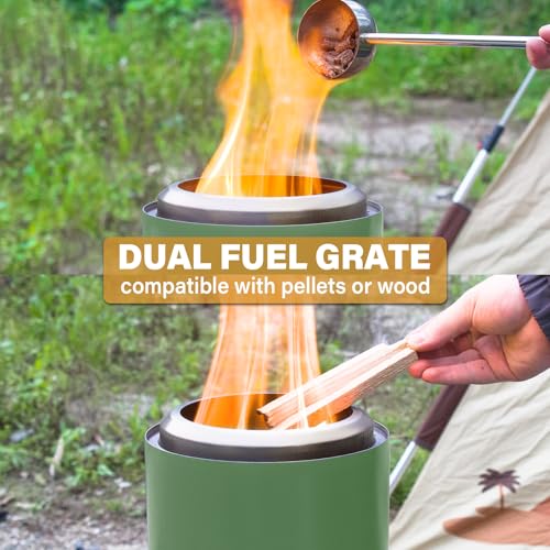 20 inch Stainless Steel Smokeless Fire Pit with Carry Bag H962