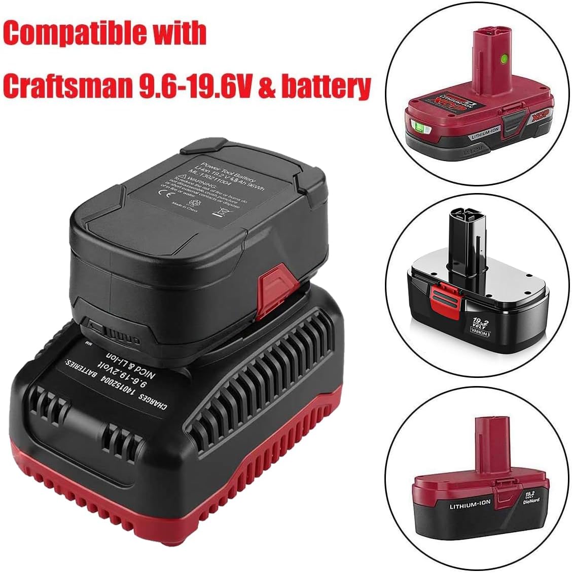 2Pack 4.8Ah Replacement Battery for Craftsman C-3 19.2V C550239