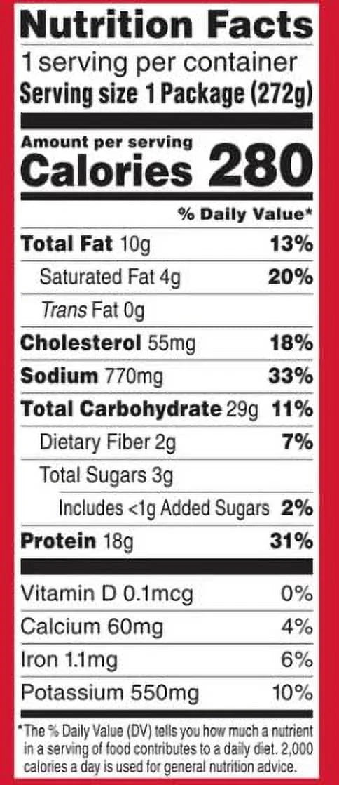 9.625 oz Frozen Turkey Meal, Pack of 8 W9320