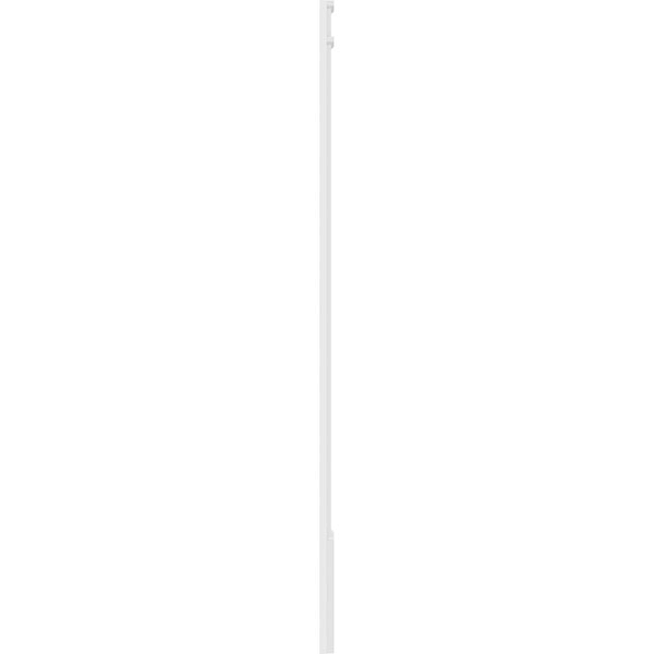 10x22W x 90x22H x 2x22P Two Equal Flat Panel PVC Pilaster with Decorative Capital & Base (Pair) R8775