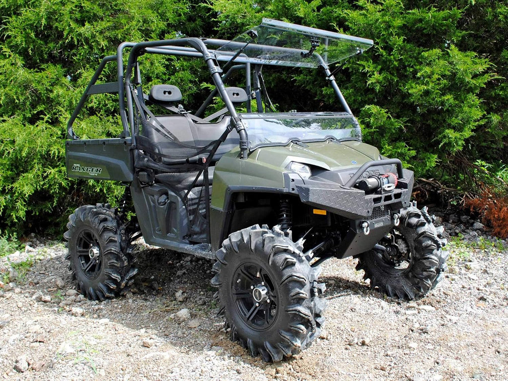 Scratch Resistant Flip Windshield for Polaris Ranger 570 Full-Size / Crew, 1/4" Thick Polycarbonate S504541